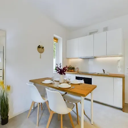 W Garden & Parking Near Airport Apartment